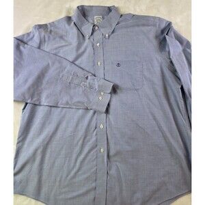 Brooks‎ Brothers Regent Men's XXL Blue Long Sleeve Shirt